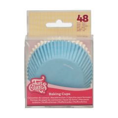 FunCakes Baking Cups Zartblau / Weiß pk/48