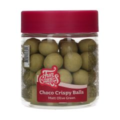 FunCakes Choco Crispy Ballen - Mat Olijfgroen