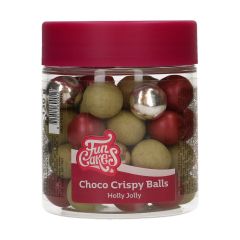 FunCakes Bolas Crujientes de Chocolate - Holly Jolly