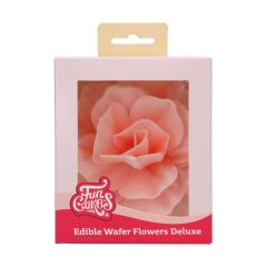 FunCakes Fleurs en Papier Comestibles Deluxe Rose Pastella Rose Grande pk/1