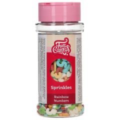 FunCakes Mélange de Sprinkles Chiffres Arc-en-ciel 50 g