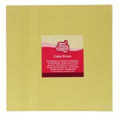 FunCakes Cake Drum Square Pastel Yellow 25 cm