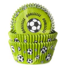 House of Marie Baking cups Soccer Green - pk/48