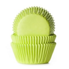 House of Marie Baking cups Lime Green - pk/50