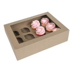 House of Marie Boîtes à Cupcakes 12 - Kraft pcs/2