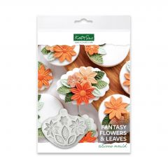Katy Sue Silicone Mould - Fantasy Blumen und Blätter 