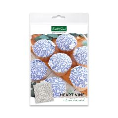 Katy Sue Silicone Mould - Tapis Texture Vigne en Cœur