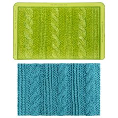 Marvelous Molds Silicone Mold - Rib & Cable Knit Simpress