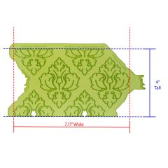 Marvelous Molds Silicone Mold - Damask Pattern Silicone Onlay®