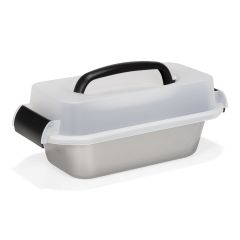 Patisse Silver-Top Loaf Pan con coperchio di trasporto 23cm
