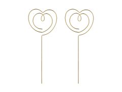 PartyDeco Topper Corazón Abierto 2 piezas - Oro