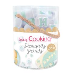ScrapCooking Cortadores de Letras y Números con Émbolo/36