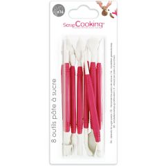 Scrapcooking Herramientas para modelar fondant 8 piezas