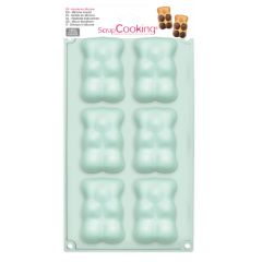 ScrapCooking Silicone Mould Teddy Bears 6 Cavities