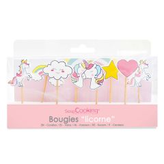 ScrapCooking Candele Unicorno Set/8