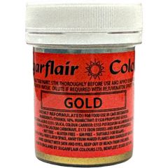 Sugarflair Edible Glitter Paint Gold 35g