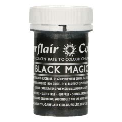 Sugarflair Colorante en Pasta Satinado BLACK MAGIC 25g