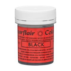 Sugarflair vernice glitter commestibile nera 35g