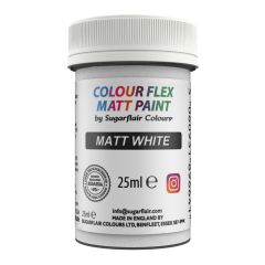 Sugarflair Essbare Farbe Matt Weiß 25 ml