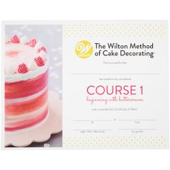 Wilton Course 1 Certificate - Building Buttercream Skills