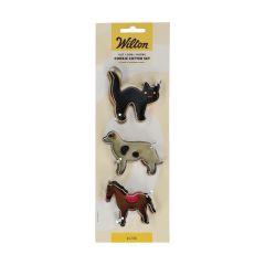 Wilton Cookie Cutter Cat - Dog - Horse set/3