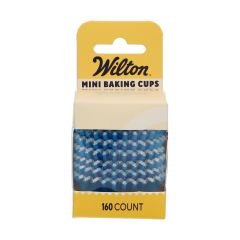 Wilton Mini Metallic Baking Cups Blue pk/160