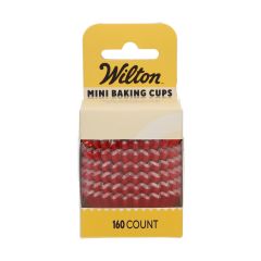 Wilton Mini Metallic Baking Cups Rouge set/160