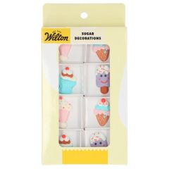 Wilton Sugar Decorations Ice Cream Party set/8