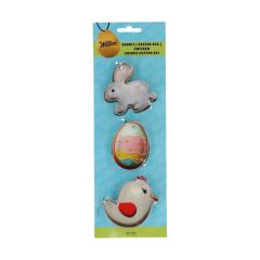 Wilton Cookie Cutter Rabbit / Easter Egg / Chicken set/3
