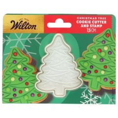 Wilton Cookie Cutter with Stamp Christmas Tree 7,5cm