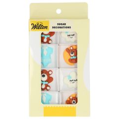 Wilton Sugar Decorations Baby Bliss Blue set/8