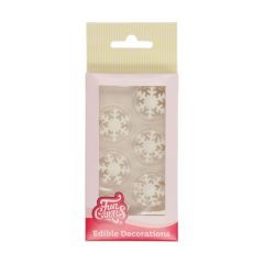 FunCakes Fondant Decorations Ice Crystal White set/12