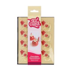 FunCakes Chocolate Decorations Santa set/12