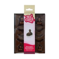 FunCakes Chocolate Decoration Halloween Graveyards set/12