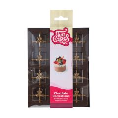 FunCakes Chocolate Decorations Gift Brown/Gold pk/12