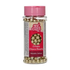 FunCakes Crispy Choco Pearls Metallic Yellow 60g