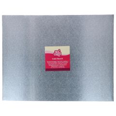FunCakes Cake Board Oblong Silver 45x35cm