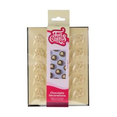 FunCakes Chocolate Decoration White Ghost set/20