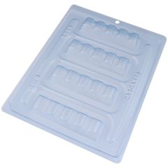 BWB Chocolate Mould 3-part Small Chocolate Bar Truffle Filling