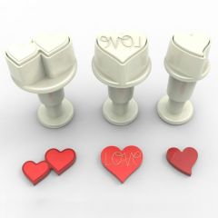 Dekofee Mini Plunger Cutters Hearts set/3