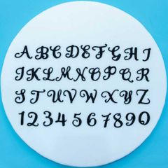 FMM Tappit Cutter Alphabet & Numbers Upper Case Swirly