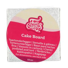 FunCakes Cake Board Square Silver 10x10cm