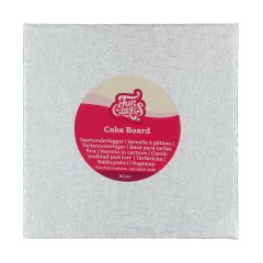 FunCakes Cake Board Square Silver 20x20cm