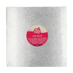 FunCakes Cake Board Square Silver 25x25cm