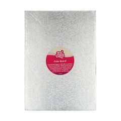 FunCakes Cake Board Oblong Silver 35x25cm