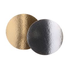 FunCakes Cake Card Round Gold/Silver Ø35cm pk/3