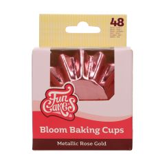 FunCakes Bloom Baking Cups Metallic Rose Gold pk/48