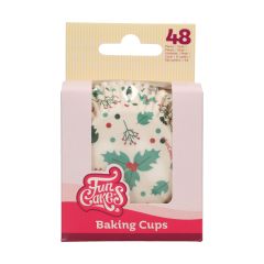 FunCakes Baking Cups Holly Leaf pk/48