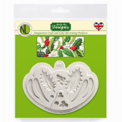 Katy Sue Silicone Mould Holly & Mistletoe by Nicholas Lodge