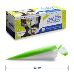 One Way Masterline Piping Bags Green 53x28cm 21 inch pk/100